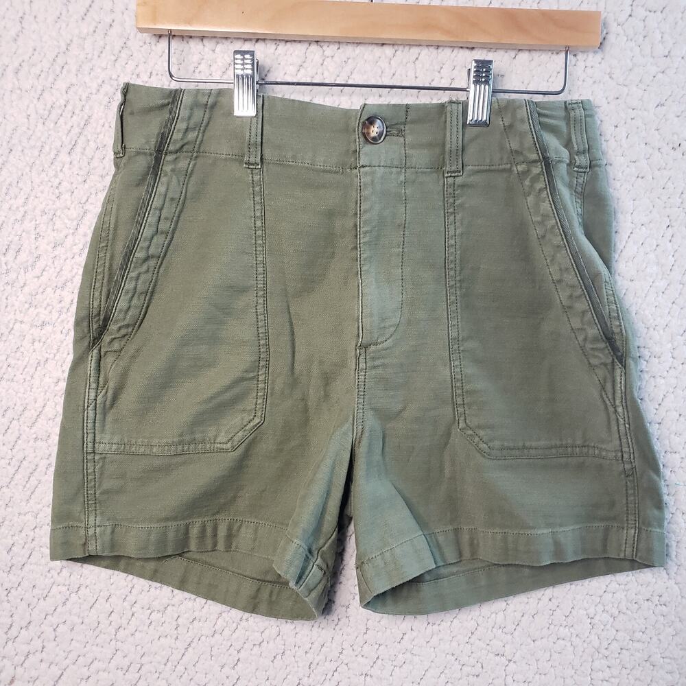 Faherty Olive Green Utility Cotton Shorts